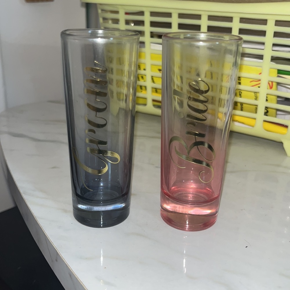 Bride and Groom Shot Glasses